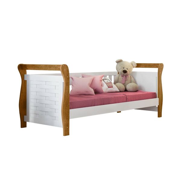 Cama Happy Treliça Tigus Baby Branco/ipê