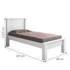 Cama Hungria Solteiro Branco Com Colchão