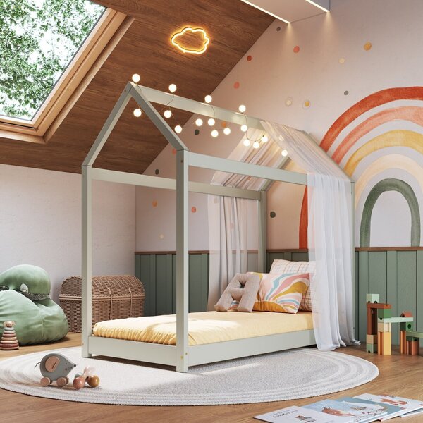 Cama Infantil 100% Madeira Maciça Maria Verde Frost