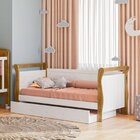 Cama Infantil 100% Mdf Bella Com Auxiliar Branco/ypê