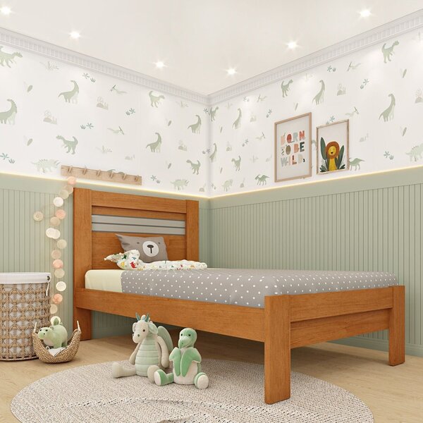 Cama Infantil 100% Mdf Harmonia Espresso Móveis Cinamomo /off