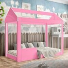Cama Infantil 160cm Casinha Montessoriana Crystal  Rosa