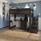 Cama Infantil 1 Escrivaninha E 2 Armários 5 Portas Stella Yes