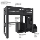 Cama Infantil 1 Escrivaninha E 2 Armários 5 Portas Stella Yes