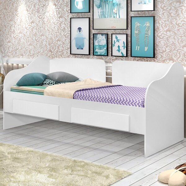 Cama Infantil 2 Gavetas Babá Alice  Branco