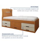 Cama Infantil 2 Gavetas Com Puxador Embutido Alice Cinamomo/o
