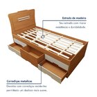 Cama Infantil 2 Gavetas Com Puxador Embutido Alice Cinamomo/o