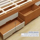 Cama Infantil 2 Gavetas Com Puxador Embutido Alice Cinamomo/o