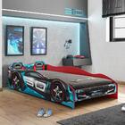 Cama Infantil  Com Shine Genebra Preto Com Colchão