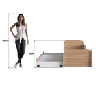 Cama Infantil  Solteiro Mick Com Baú Auxiliar Em Mdf Mobikasa