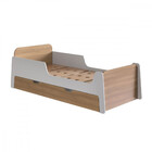 Cama Infantil  Solteiro Mick Com Baú Auxiliar Em Mdf Mobikasa