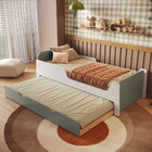 Cama Infantil  Solteiro Mick Com Cama Auxiliar Em Mdf Mobikasa