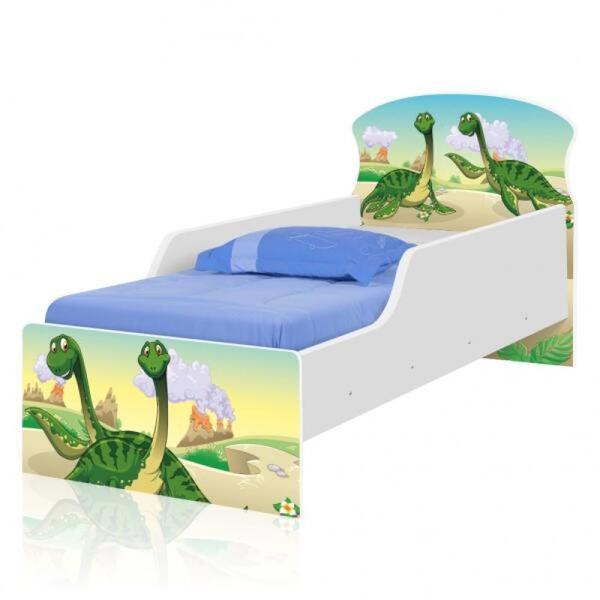 Cama Infantil Adesivada Casal Dinossauros com Colchão