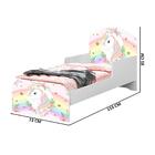 Cama Infantil Adesivada Unicórnio Branco Basoto Com Colchão P