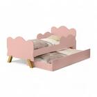 Cama Infantil Angel Rosê Com Auxiliar Cambel