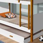 Cama Infantil Beliche Solteiro Em Mdf Com Auxiliar E 3 Colchõ