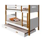 Cama Infantil Beliche Solteiro Em Mdf Com Auxiliar Heloisa Br