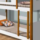 Cama Infantil Beliche Solteiro Em Mdf Heloisa Branco Mel Diva