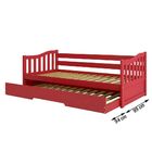 Cama Infantil Bicama American Em Madeira Maciça 1004 Vermelho
