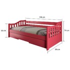 Cama Infantil Bicama American Em Madeira Maciça 1004 Vermelho