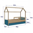 Cama Infantil Bicama Aveiro Oak/azul Secreto - Completa Móveis