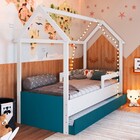 Cama Infantil Bicama Branco/azul Secreto - Completa Móveis