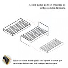 Cama Infantil Bicama Caracol Branco - Movelbras