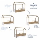 Cama Infantil Bicama Soninho Oak/branco - Panorama Móveis