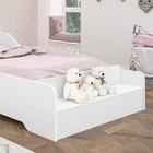Cama Infantil Branca Com Prateleira Liz