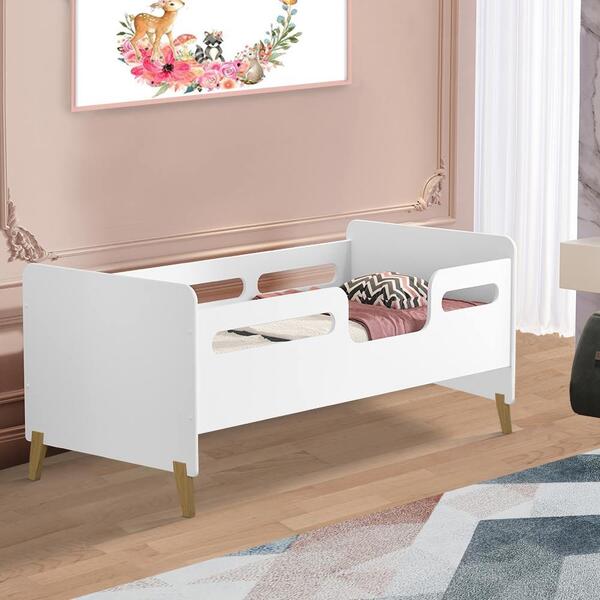 Cama Infantil Branco Com Grade Cecilia Vj Móveis