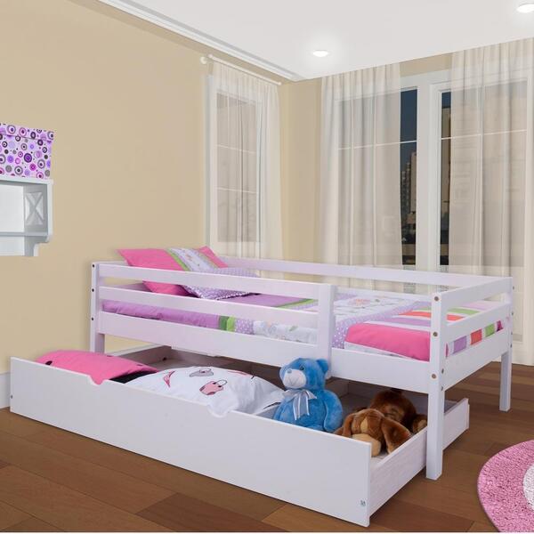 Cama Infantil C/grade Gavetão Ou Cama Aux. Meninas Casatema