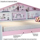 Cama Infantil C/painel De Casa De Boneca E Led - Pura Magia