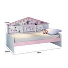 Cama Infantil C/painel De Casa De Boneca E Led - Pura Magia