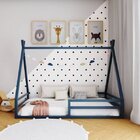 Cama Infantil Cabana Barra Solteiro  Escrita Antiga