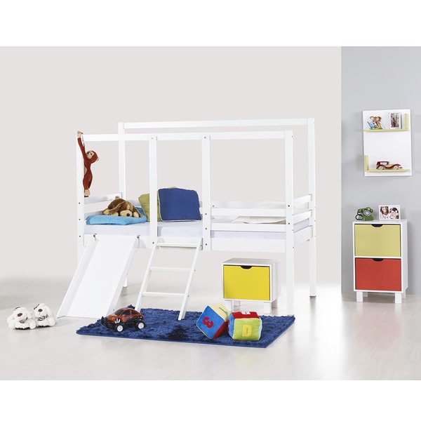 Cama Infantil Camping Com Escorregador - Madeira Maciça - Lac