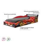 Cama Infantil Carro 100%mdf Com Faróis Led Racing Car P13 Ver