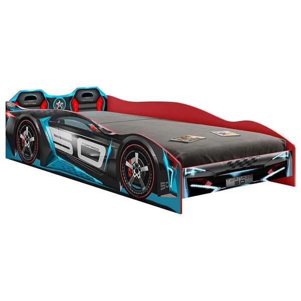 Cama Infantil Carro 100%mdf Twister P13 Vermelho - Mpozenato