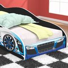 Cama Infantil Carro Drift Azul Preto Decoração Quarto Criança