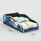 Cama Infantil Carro Drift Azul Preto Decoração Quarto Criança