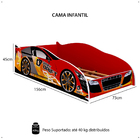 Cama Infantil Carro Drift Vermelho Decoração Quarto Criança M