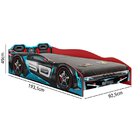 Cama Infantil Carro Tornado Fun Vermelho/azul/preto