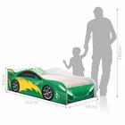 Cama Infantil Carro Velocista Verde Com Colchão