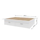 Cama Infantil Casal Com 4 Gavetas Gades Yescasa Branco