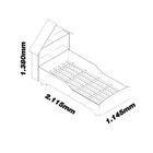 Cama Infantil Casinha 090 Com Pés Branco Acetinado - Gelius