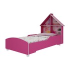 Cama Infantil Casinha 090 Com Pés Pink Ploc - Gelius