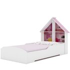 Cama Infantil Casinha 100% Mdf Branco Acetinado