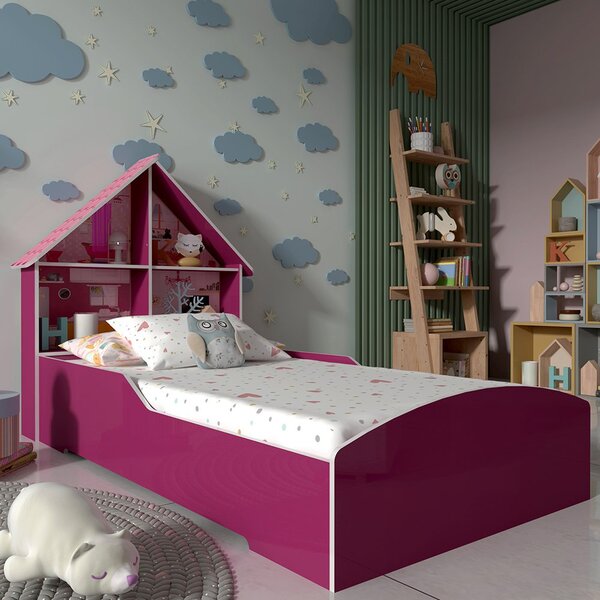 Cama Infantil Casinha 100% Mdf Pink Ploc
