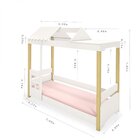Cama Infantil Casinha Com Led Jade  Branco/natural