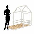 Cama Infantil Casinha Yescasa Branco Acetinado