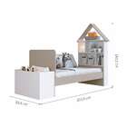 Cama Infantil Children's House Com Baú Branca